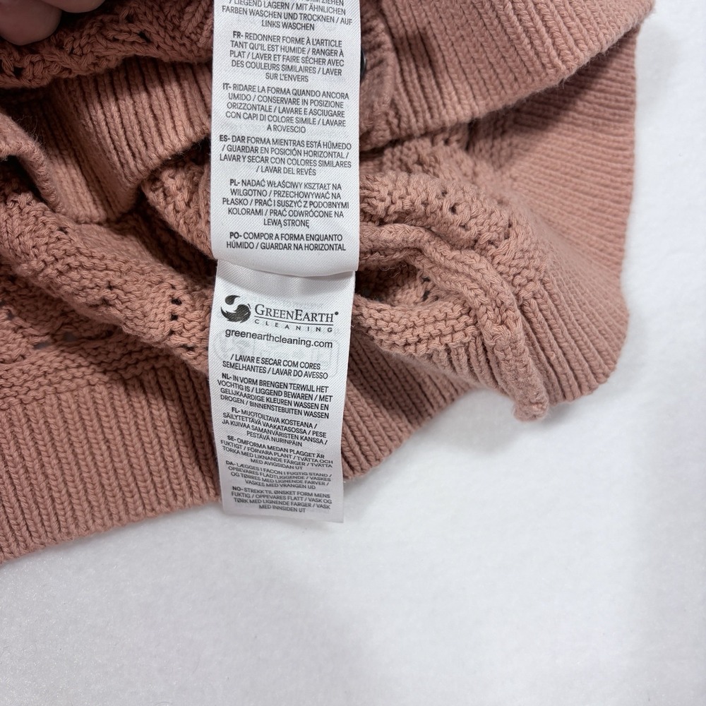 Boden Pointelle Knit Short Sleeve Cardigan Rose Pink Cottage Coastal Twee Sz M - Picture 6 of 8